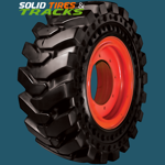 13.00-24 Telehandler Solid Tires with 8 Bolt Hole Rims