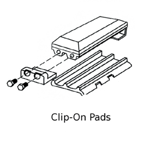 700 mm Clip-On Rubber Pad 175mm Pitch - Heavy Duty