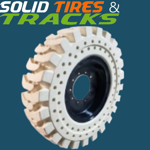 14.00-24 Non-Marking Solid Telehandler Tire with Rims - Severe Duty