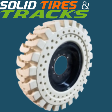 14.00-24 Non-Marking Solid Telehandler Tire with Rims - Severe Duty