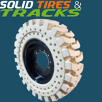 14.00-24 Non-Marking Solid Telehandler Tire with Rims - Severe Duty